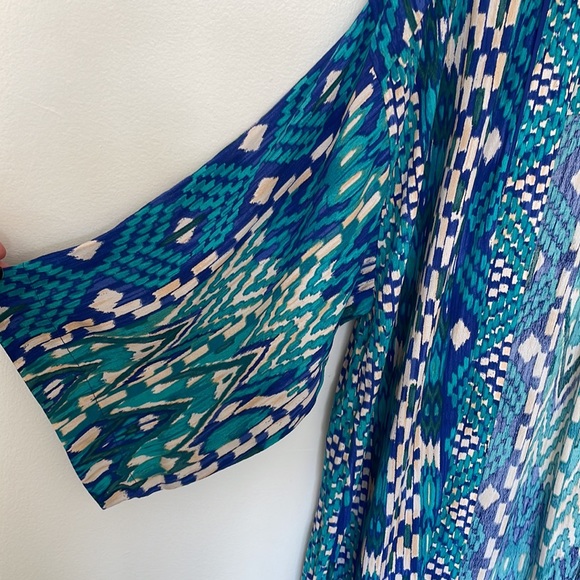 Evereve | Sienna Wrap Kimono Longline Cardigan Robe Blue XS Small Medium Large - Picture 4 of 8